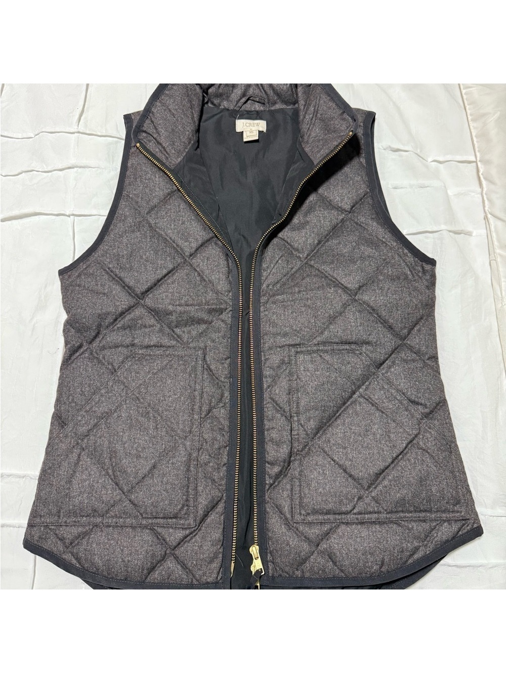 J. Crew Charcoal Quilted Vest- Size XS